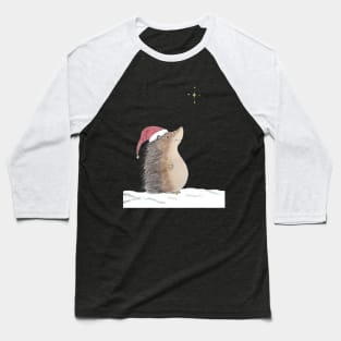 Christmas Hedgehog Baseball T-Shirt